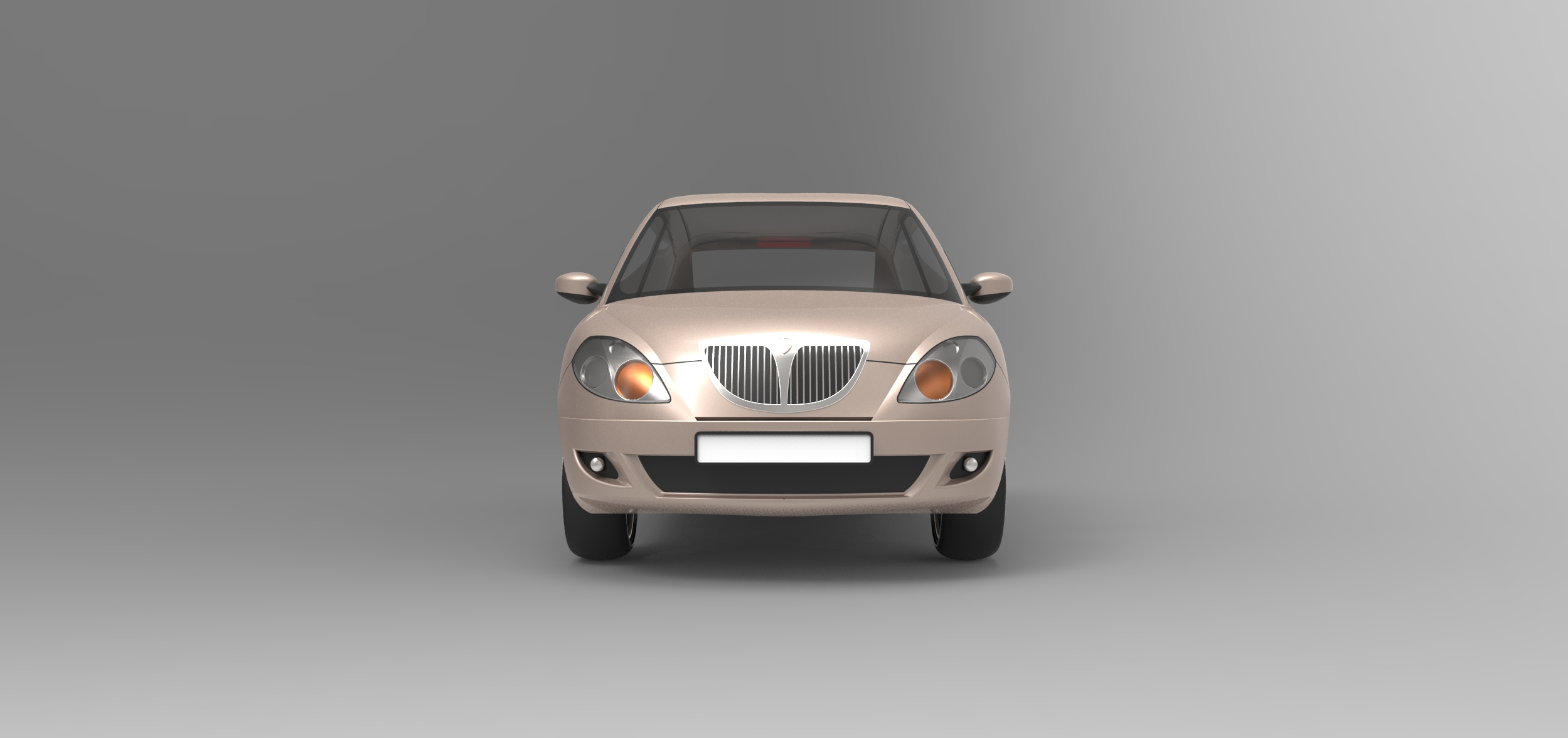 蓝旗亚Lancia Ypsilon轿车外壳模型3D图纸 Solidworks设计